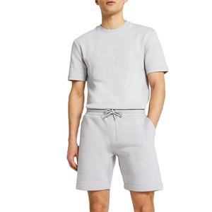 Conjunto de 2 Piezas de Camiseta de Manga Corta y Pantalones Cortos de Color Sólido para Hombre, Talla Grande, Estilo Urbano, Secado Rápido y Transpirable - Product Image 1