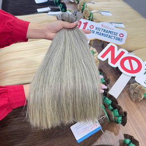 Cabello gris vietnamita crudo Premium, cutícula recta Natural, tejido de cabello alineado para venta al por mayor, envío rápido - Product Image 4