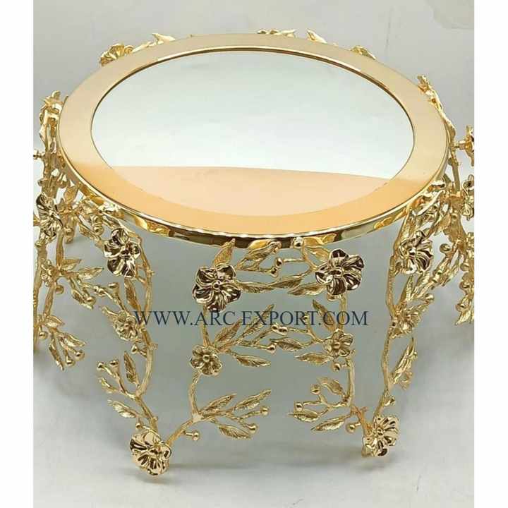 Leaf Designing 2 Tier Enamel Work Cake Serving Stand Hot Selling Wedding Anniversary Party Table Decoration Cake Display Stand