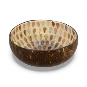 ชามมะพร้าวเคลือบมุกทำมือ ฝังเปลือกมะพร้าวธรรมชาติ เป็นมิตรกับสิ่งแวดล้อม ของตกแต่งบ้าน - Product Image 3