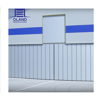 Portes latérales électriques industrielles automatiques durables et coupe-vent en forme de L pour panneaux d'angle, isolation thermique, vente en gros