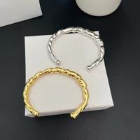 Bracelet jonc minimaliste en laiton plaqué or 18 carats pour femme Lerca, bijoux personnalisés pour les occasions de fête