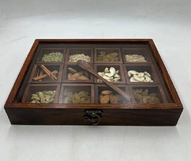 Aakrati Devyom Kruidenpot Container Messing Masala Box Spice Box Masala Aakrati Devyom Kruidenpot Container Messing Masala Box Spice Box Masala