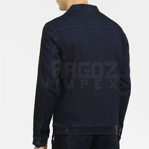 Vente en gros Logo personnalisé Veste en jean pour hommes en coton Veste d'hiver respirante pour hommes pour l'extérieur - Product Image 4