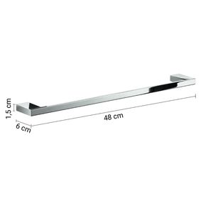 Lipari 48 cm mobili da bagno portasciugamani in ottone cromato con finitura cromata 48 cm misura confezionata - Product Image 2