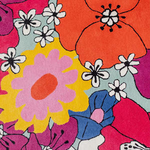 Luxury handmade wool floral <b>rug</b> colorful <b>round</b> flower carpet modern artistic handmade decor - Product Image 6