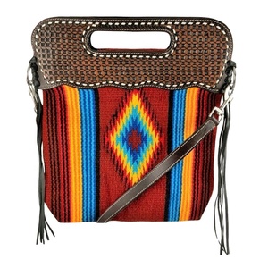 Sac bandoulière en cuir de vachette 100% véritable style Navajo avec franges, couleur personnalisable, fabrication artisanale indienne, vente en gros, sur mesure - Product Image 1