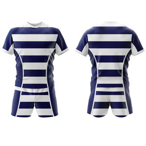 Fabricant d'équipement d'origine Fabrication à bas prix Uniforme de rugby Qualité supérieure Ensemble maillot et short de rugby personnalisés - Product Image 1