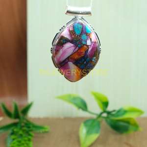 จี้สร้อยคอพลอยสีฟ้า ชมพู ส้ม คุณภาพสูงจากธรรมชาติ ประดับด้วยเงินแท้ 925 ของขวัญเครื่องประดับ - Product Image 2