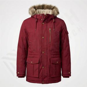 Veste parka en molleton de coton standard de qualité supérieure, coupe-vent, chaude, pour l'hiver, avec capuche réglable, taille plus, pour homme, thermique - Product Image 1