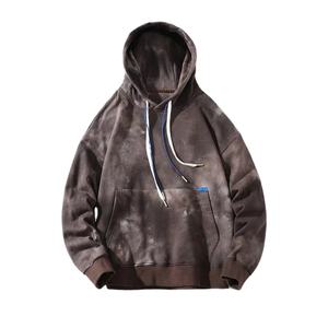 Sweat à capuche à manches longues décontracté et délavé à l'acide personnalisé en gros 2026 pour hommes - Product Image 3