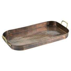 Bandeja de aluminio con forma rectangular de primera calidad, diseño de lujo para aperitivos y postres de hotel y boda, bandeja para servir - Product Image 4