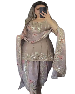 sachin and babi light blue dress Traditional Punjabi Wedding Gowns & Dresses for Modern Indian Bride main image 1