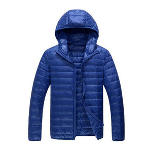 Chaqueta acolchada impermeable ultraligera para hombre de otoño e invierno, abrigo informal con cuello levantado para exteriores, capucha portátil de lona de calle alta - Product Image 3