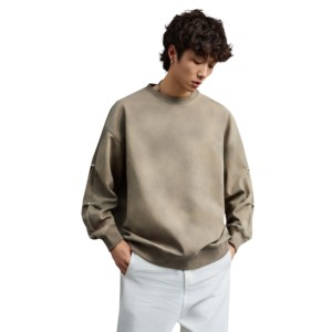 เสื้อสเวตเชิ้ตแขนยาวผู้ชายรุ่นใหม่สำหรับฤดูหนาว ผ้าฟลีซหนานุ่ม พิมพ์ลาย ทรงโอเวอร์ไซส์ ใส่สบาย เป็นมิตรต่อสิ่งแวดล้อม เหมาะสำหรับใส่ลำลอง - Product Image 1
