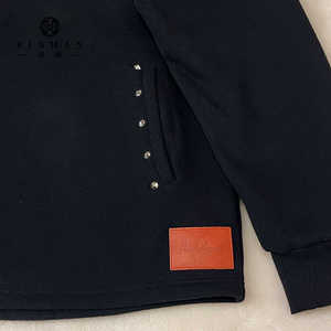 Custom Print Logo Solid 100% Cotton Split Joint Warm <b>Hooded</b> <b>Coat</b> Fashion Sweatshirts Pullover Streetwear Hoodie for <b>Winter</b> - Product Image 6