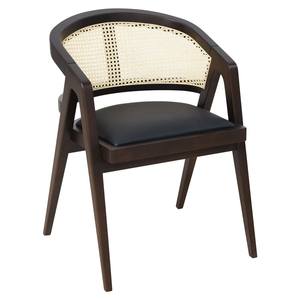 High-End Modern Solid <b>Wood</b> <b>Arm</b> <b>Chair</b> with Real Rattan for Dining Room Restaurant Coffee Shop or Hotels - Product Image 4