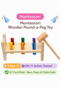 ของเล่นค้อนไม้มอนเตสซอรี่ ของเล่นเด็กทารกและเด็กเล็ก (6–36 เดือน) - Product Image 3