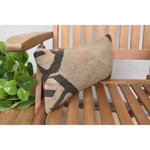 Oreiller en laine Kilim Beige 8x16 pouces luxe rustique Vintage Floral jeter oreiller tissé Technique Portable pour canapé literie - Product Image 2