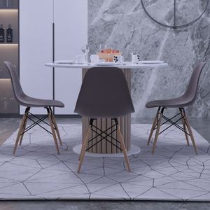 Table à manger 4 places, table de salle à manger de luxe, meubles pour intérieur, ensemble table et chaises, table rectangulaire en marbre pour cuisine - Product Image 5