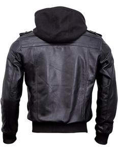 Men's <b>Winter</b> <b>Leather</b> <b>Jacket</b> with Custom Logo Stand Collar Waterproof & Breathable Professionally Designed Cow Skin <b>Leather</b> - Product Image 4