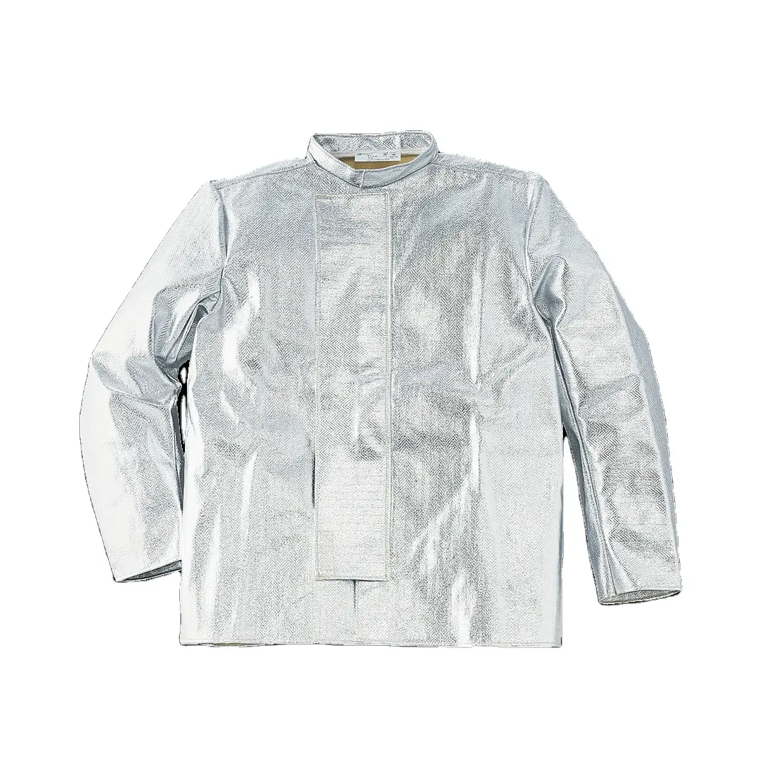 Высококачественная куртка из алюминиевой части арамидного волокна с китайским воротником и закрытой металлической застежкой на пуговицах спереди с клапаном