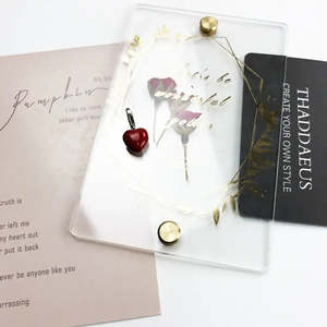 Colgante de Corazón Rojo y Plateado, Chapado en Oro de 18K, con Circonita Natural, para Joyería o Regalo - Product Image 2