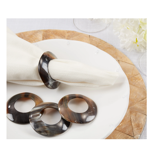 Rond de serviette meilleure qualité qualité supérieure forme ronde vaisselle décoration anneau de serviette en corne de buffle - Product Image 1