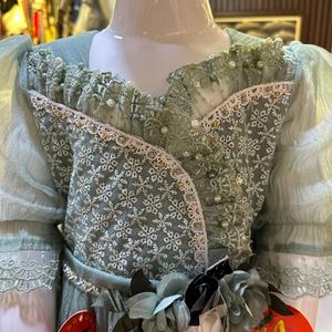 Nueva Colección 2024, Vestido Infantil de Algodón con Decoración de Flores de Satén, Estilo Formal, Largo hasta la Rodilla, Diseño Floral - Product Image 5