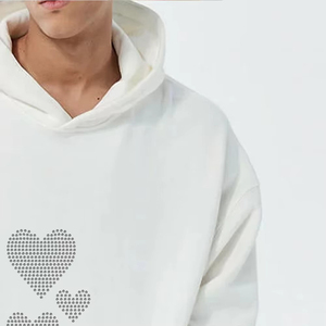 Sudadera con Capucha Unisex con Pedrería, Fabricación Profesional, Personalizada, Ropa de Calle de Invierno, Sudadera Holgada con Estampado Digital - Product Image 3