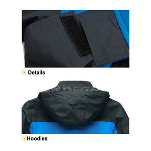 เสื้อแจ็คเก็ตกันลมสำหรับผู้ชาย, เสื้อโค้ทกันหนาวแบบลำลองมีปกตั้งและโลโก้ด้านหน้าผ้าแคนวาสกันน้ำระบายอากาศได้ - Product Image 5