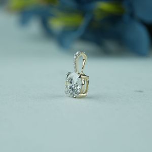 Premium 3.16ct Lab crecido diamante moissanite peso ligero colgante oro rosa oro plata redondo IGI SGL venta al por mayor oem odm - Product Image 1