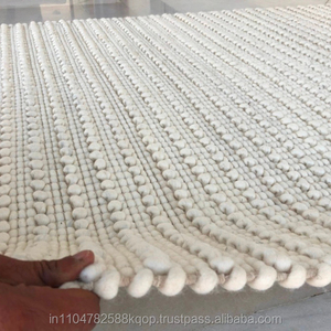 Tapis en laine de luxe tissé à la main de style moderne blanc fabriqué en Inde pour la maison et l'hôtel Produit de tapis en gros - Product Image 2