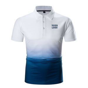 Polo de haute qualité pour hommes 100% polyester à manches courtes anti-rides confortable et respirant - Product Image 6