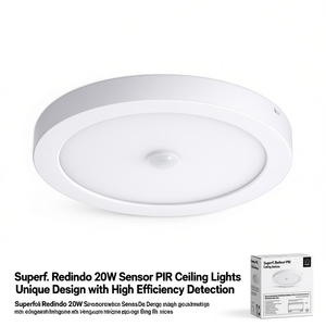 Superf. Redondo 20W <b>Sensor</b> PIR Ceiling <b>Lights</b> Unique Design with High Efficiency Detection - Product Image 2