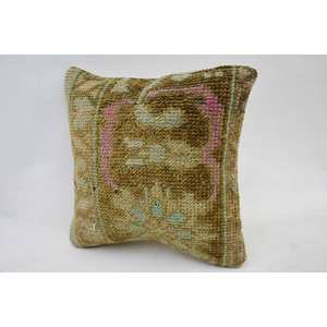 หมอนผ้าขนแกะสีเบจถักลายแคนธา12X12นิ้วหมอนอิงตกแต่งทอปักสี่เหลี่ยมวินเทจพิมพ์ลายพื้นเครื่องนอนแบบพกพา - Product Image 3