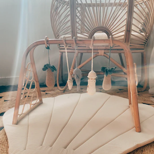 Gym pour bébé en rotin naturel fait à la main du Vietnam-Esthétique, sûr et idéal pour le jeu Montessori - Product Image 2