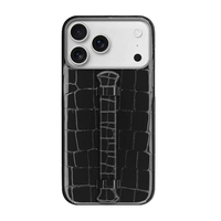 Étui de protection de haute qualité au design tendance pour iPhone 18 17 Pro Max en cuir de crocodile véritable brillant avec aimant