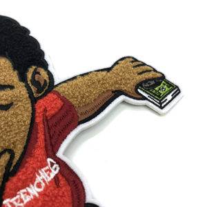 Custom Made Embroidery Patches with Heart & Flower Designs Felt Fabric Sew-On Style <b>for</b> Clothing and Fashion Teams - Product Image 4