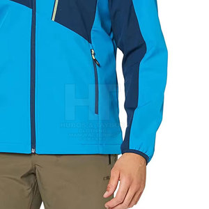 Chaqueta Softshell para hombre, novedad en venta al por mayor, cuello levantado, logotipo frontal, con capucha, transpirable, respetuoso con el medio ambiente, ropa de calle de calidad superior - Product Image 5
