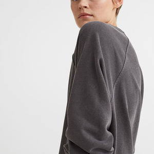 Sudadera de invierno de algodón unisex con jersey de cuello redondo de manga larga al por mayor con estampado de logotipo personalizado con capucha en blanco para hombres y mujeres - Product Image 3