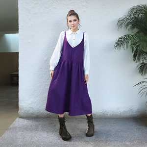 เดรสยาวลำลองสำหรับผู้หญิงเดรสแฟชั่นใหม่ฤดูใบไม้ผลิฤดูร้อนลายดอกไม้ขนนกหลวมไฮสตรีทวินเทจ - Product Image 6