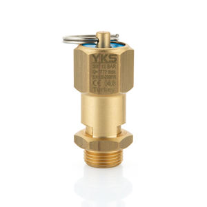 วาล์วนิรภัยทองเหลืองแบบปิดผนึกขนาด 3/8 นิ้ว 12 บาร์ ได้รับการรับรองมาตรฐาน CE - วาล์วระบายแรงดันแบบปิดผนึก - วัสดุทองเหลือง - Product Image 1