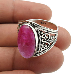Anillo de piedras preciosas RUBÍ de diseño único, regalo para mujeres y niñas, joyería de plata de ley 925, precio al por mayor, fabricante de anillos de plata - Product Image 3
