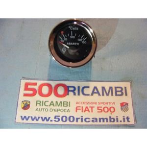 FIAT 500 & 126 CRUSCOTTO ABARTH STRUMENTO pour TEMPÉRATURE HUILE FOND NOIR NEUF - Product Image 1