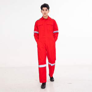 Ropa de Seguridad, Overol de Manga Larga con Franjas Reflectantes, Traje de Trabajo Transpirable y Resistente al Polvo, de Algodón, para Astilleros, Talleres y Automoción - Product Image 3