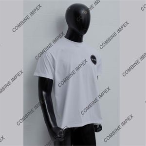 Sudadera de cuello redondo de punto Waffle personalizada para hombre, camisetas recortadas de ajuste cuadrado con manga corta con estampado y hombros caídos térmico DTG - Product Image 4