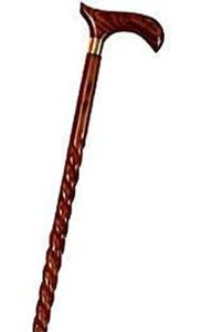 Handcrafted Teak Wood <b>Walking</b> <b>Stick</b> Brass-Embellished Toucan <b>Folding</b> Design Rubber for Hiking Featuring Comfortable Brass Handle - Product Image 2