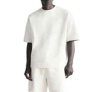 Camiseta de fabricación de alta calidad personalizada, camiseta blanca de algodón pesada con estampado de diseñador de logotipo personalizado 300 230 Gsm 100% para hombre - Product Image 1