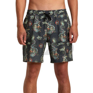 Pantalones cortos deportivos informales de diseño personalizado ODM para hombre, pantalones cortos de tabla sublimados de secado rápido con cintura media de talla grande para entrenamiento - Product Image 1